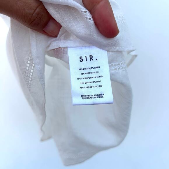 SIR The Label Pierre Maxi Skirt Sheer Long Cover-Up White Cottage Size 1 US 4 - Picture 4 of 10